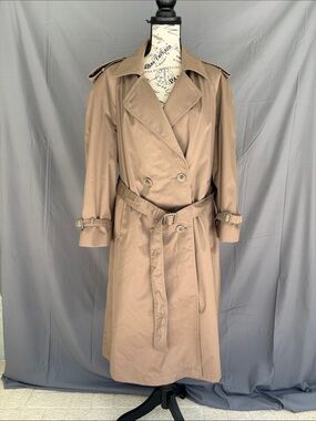 Worthington Petite Classic Women's Trench Coat - Taupe Sz 10P
